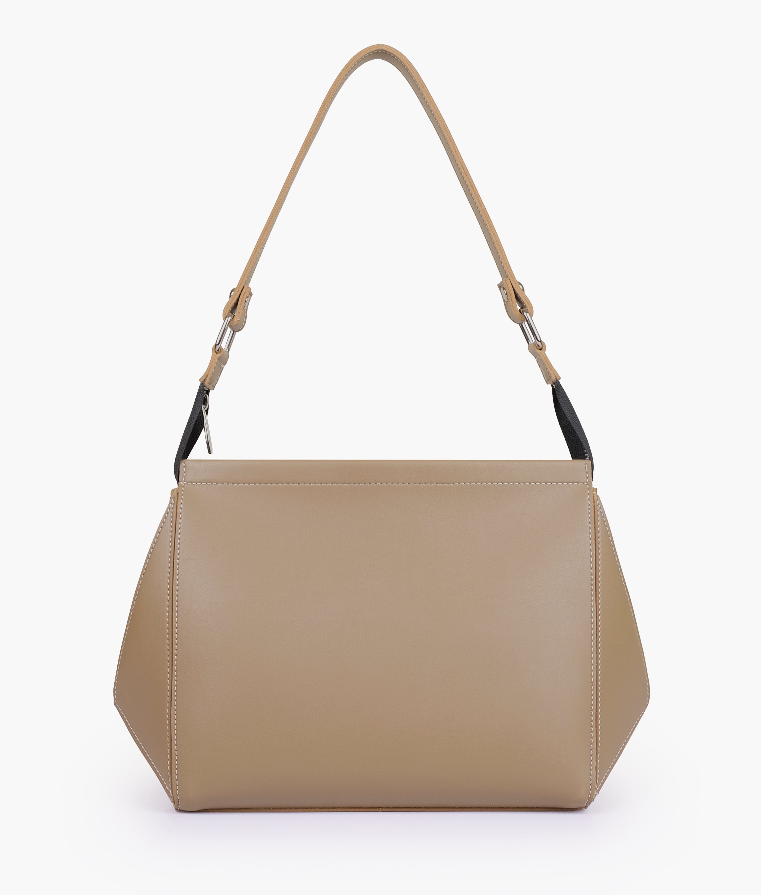 RTW Creation - Coffee suede trio twist handbag