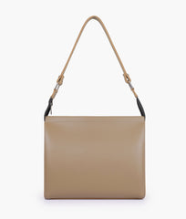 RTW Creation - Coffee suede trio twist handbag