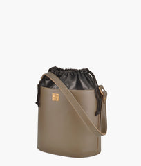 RTW Creation - Coffee top-handle bucket bag