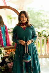 Baat Pakki Omal by Komal Stitched 3 Piece Dobby Suit-Mahrukh