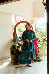 Baat Pakki Omal by Komal Stitched 3 Piece Dobby Suit-Mahrukh