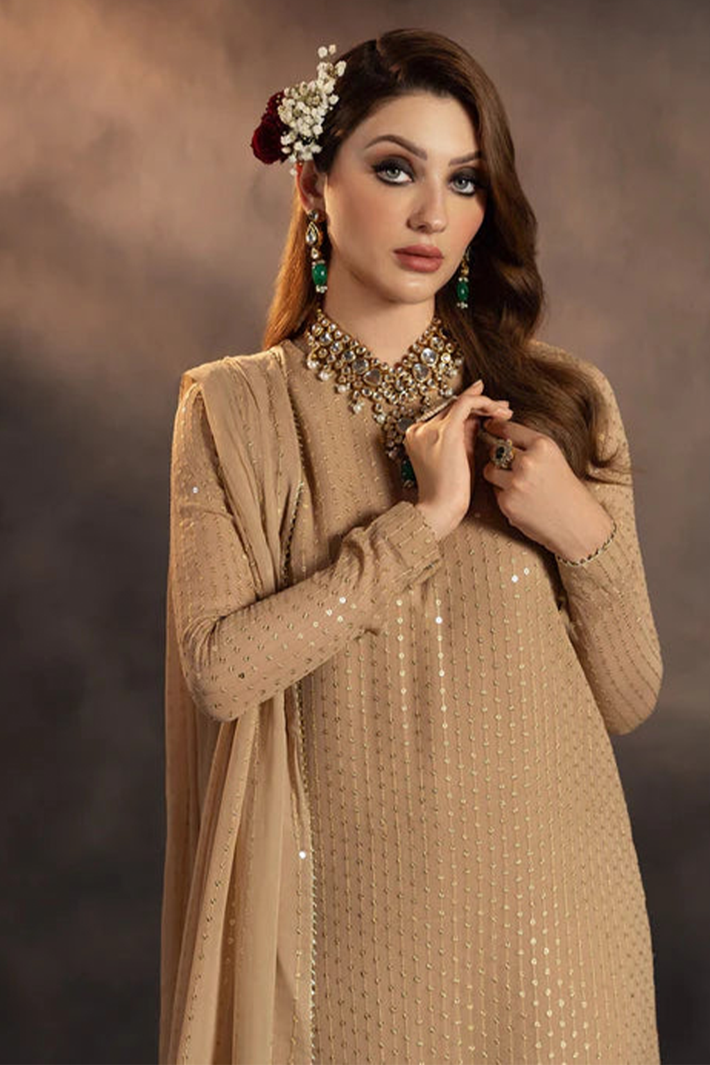 Meeral Luxe Stitched 3 Piece Formals Collection'2025-Zarina - Meeral Luxe