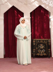  Blue Double Georgette Hand Work