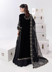 L'amore By Sardinia Unstitched 3 Piece Luxury Formals Handwork Edit Suit-Black Swan