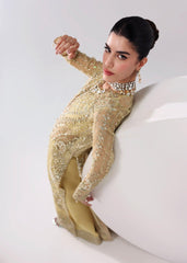 L'amore By Sardinia Unstitched 3 Piece Luxury Formals Handwork Edit Suit-Amber haze