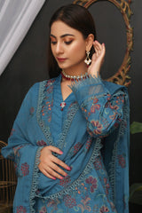 Threads & Weaves 3 PC - Embroidered Lawn Suit-L23206