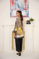 Gulbahar By Arha Eman Stitched Summer Suit-Daisy – Yellow Co ord