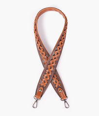 RTW Creation - Dark brown and brown zig-zag weave strap add-on