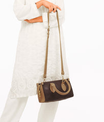 RTW Creation - Dark brown and coffee on-the-go mini bag