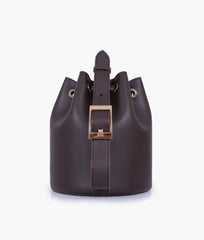RTW Creation - Dark brown loop handle bucket bag