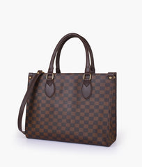 RTW Creation - Dark brown checkered everywear handbag