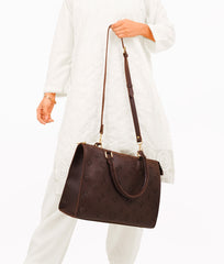 RTW Creation - Dark brown on-the-go handbag