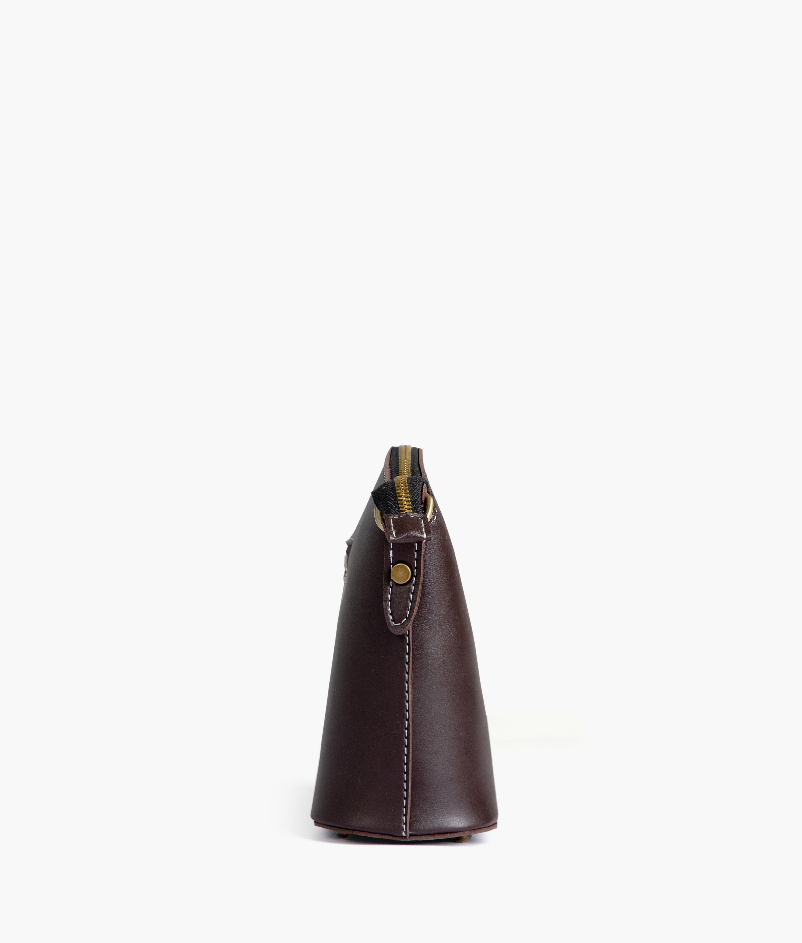 RTW Creation - Dark brown dome cross-body bag