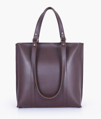 RTW Creation - Dark brown double-handle tote bag