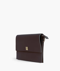 RTW Creation - Dark brown envelope shoulder bag