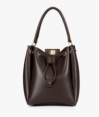 RTW Creation - Dark brown drawstring bucket bag