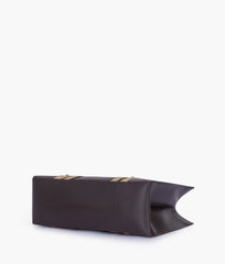 RTW Creation - Dark brown long strap tote bag