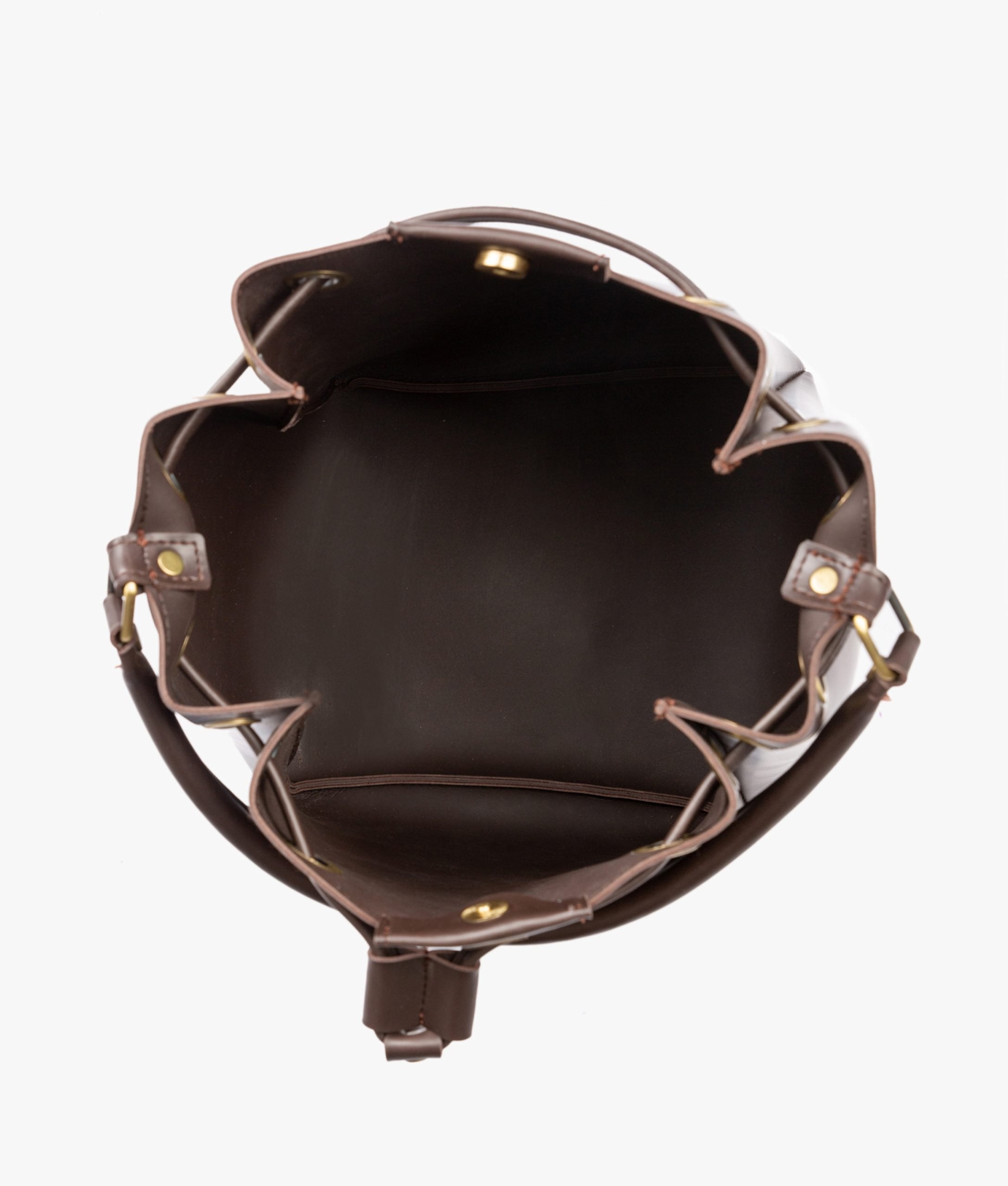 RTW Creation - Dark brown drawstring bucket bag