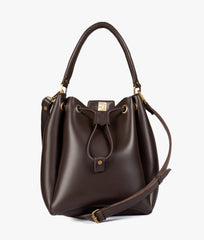 RTW Creation - Dark brown drawstring bucket bag