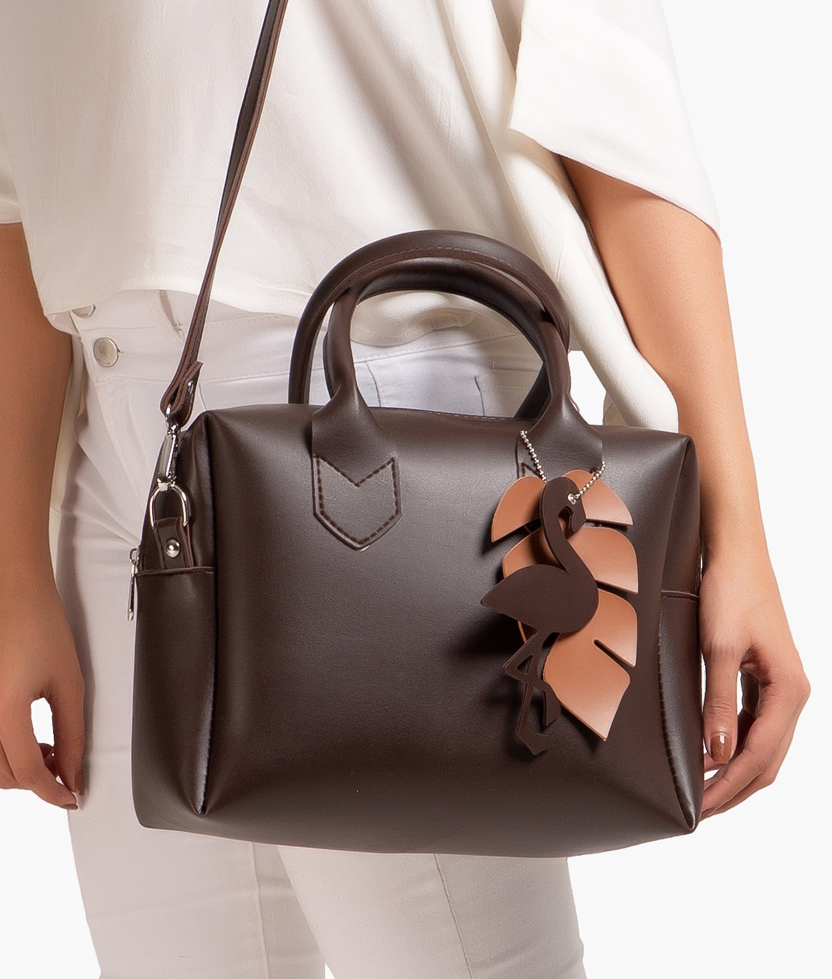 RTW Creation - Dark brown mini bowling bag
