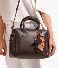 RTW Creation - Dark brown mini bowling bag