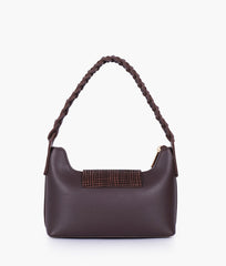 RTW Creation - Dark brown purse with braided strap