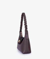 RTW Creation - Dark brown purse with braided strap