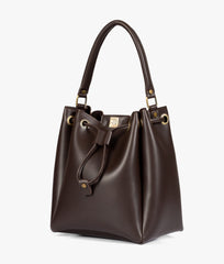 RTW Creation - Dark brown drawstring bucket bag