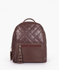 RTW Creation - Dark brown quilted mini backpack