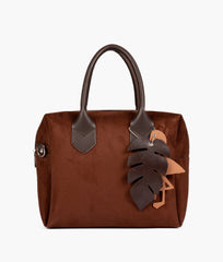 RTW Creation - Dark brown suede mini bowling bag