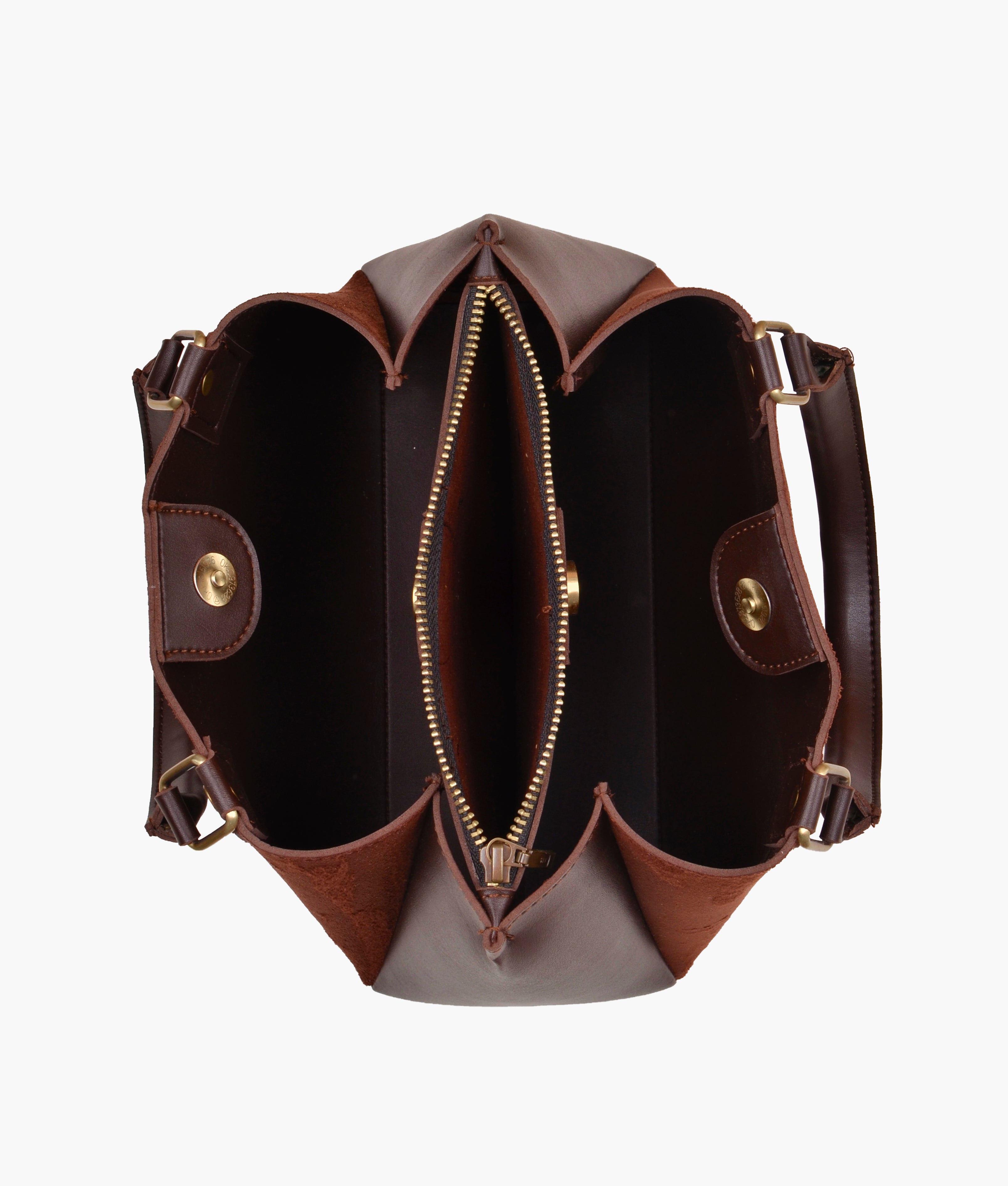 RTW Creation - Dark brown suede mini bag