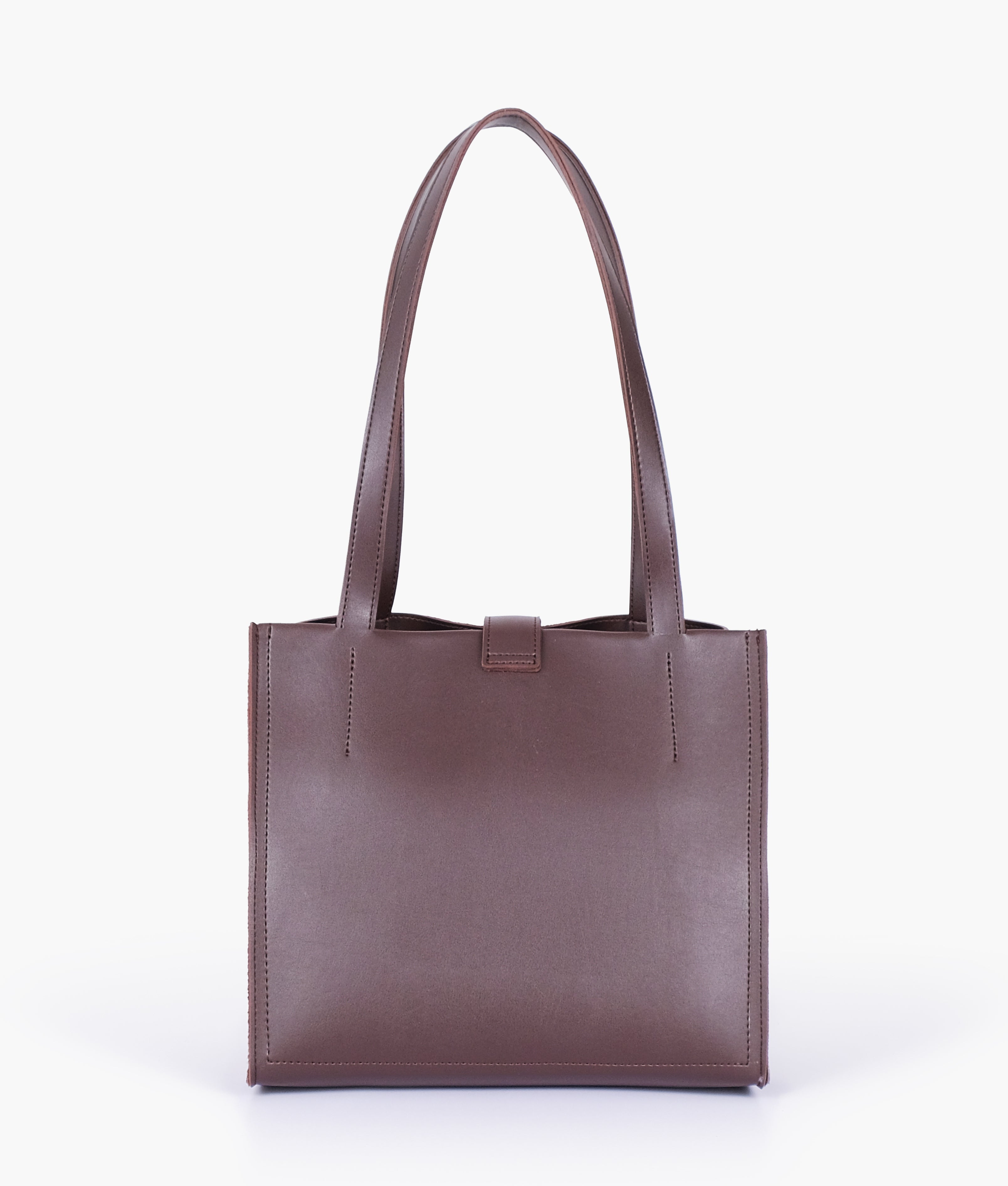 RTW Creation - Dark brown suede mini tote bag