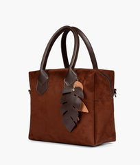 RTW Creation - Dark brown suede mini bowling bag