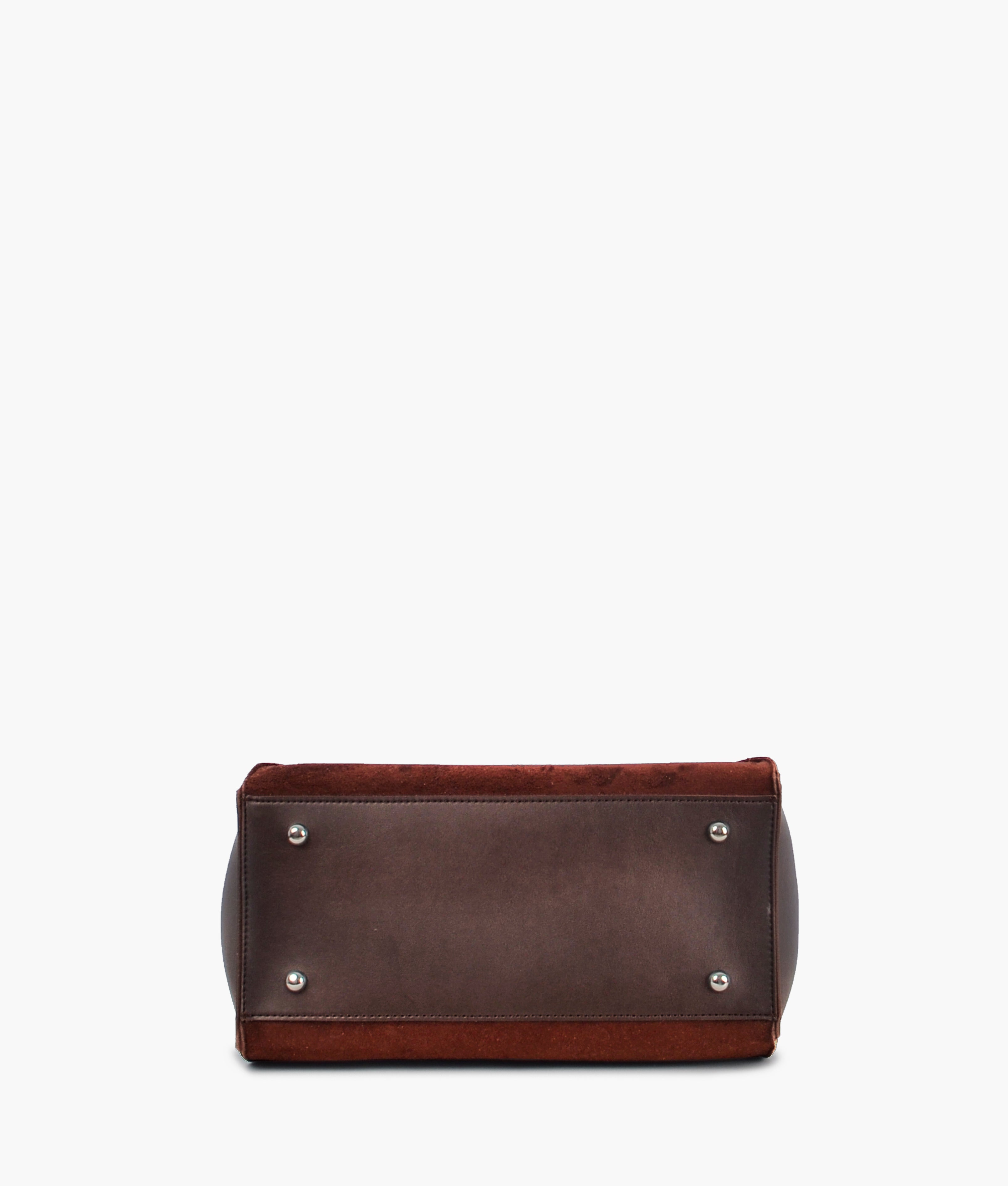 RTW Creation - Dark brown suede shopping tote bag