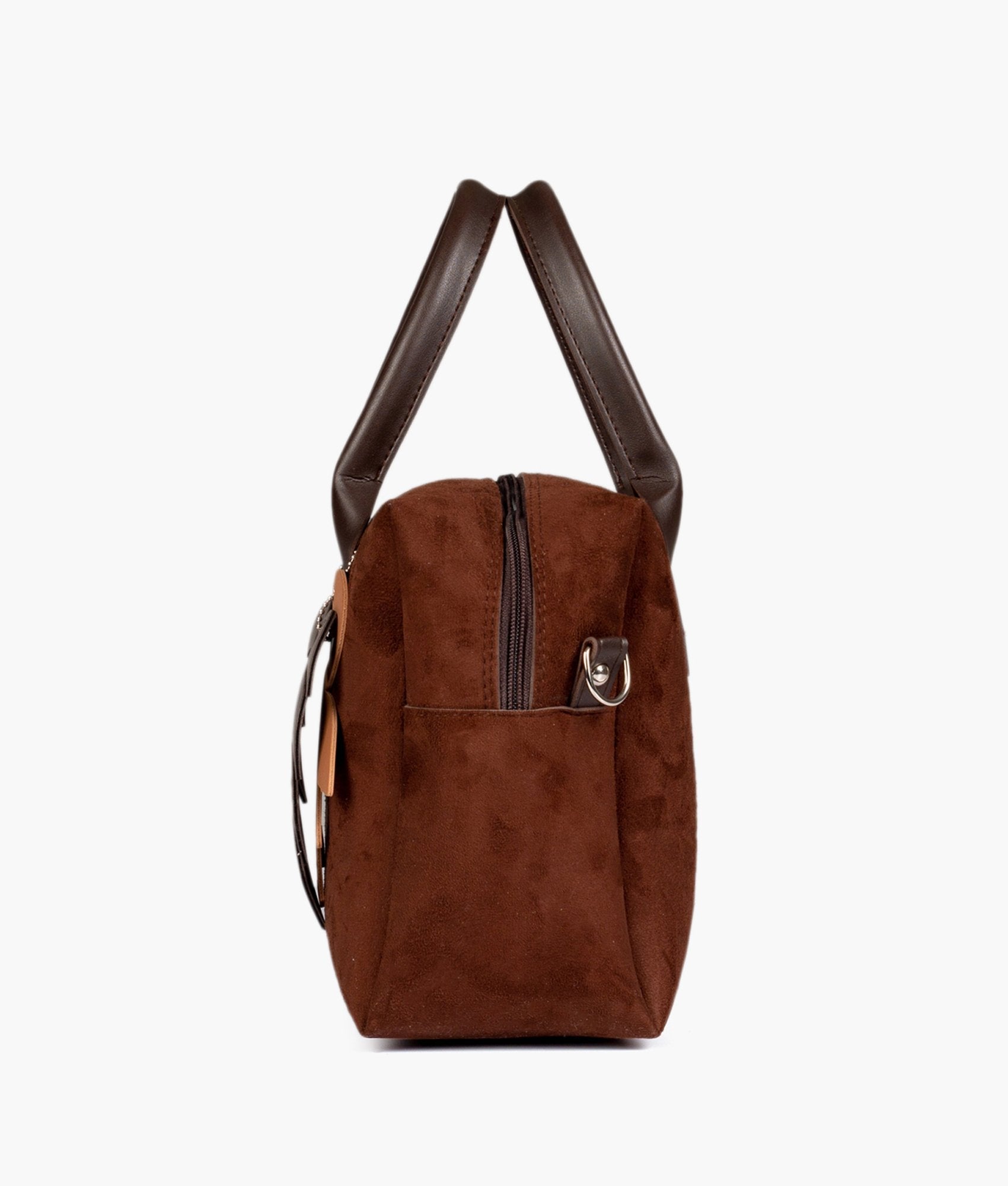 RTW Creation - Dark brown suede mini bowling bag