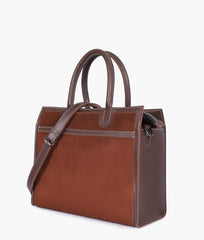 RTW Creation - Dark brown suede vintage handbag