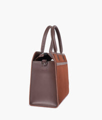 RTW Creation - Dark brown suede vintage handbag