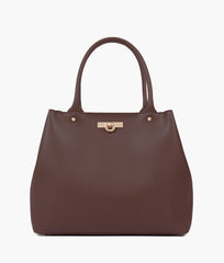 RTW Creation - Dark brown zipper tote bag