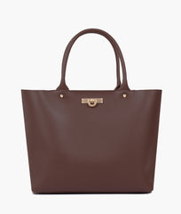 RTW Creation - Dark brown zipper tote bag