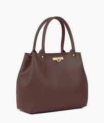 RTW Creation - Dark brown zipper tote bag