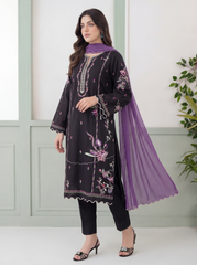 Mashrib Official Stitched 2 Piece Wrinkle Free Eid Edit Suit-Noir Bloom