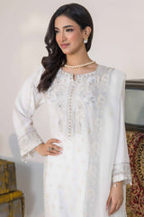 Serene By Azmeerah Stitched 3 Piece Hand Emb Festive Pret Suit-02-Dove