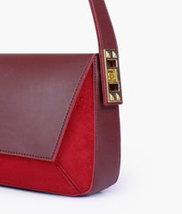 RTW Creation - Burgundy mini flap bag