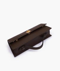 RTW Creation - Dark brown elongated clutch bag