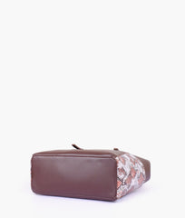RTW Creation - Dark brown double pocket tote