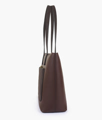 RTW Creation - Dark Brown front pocket tote bag