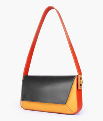 RTW Creation - Autumn color-blocking mini flap bag