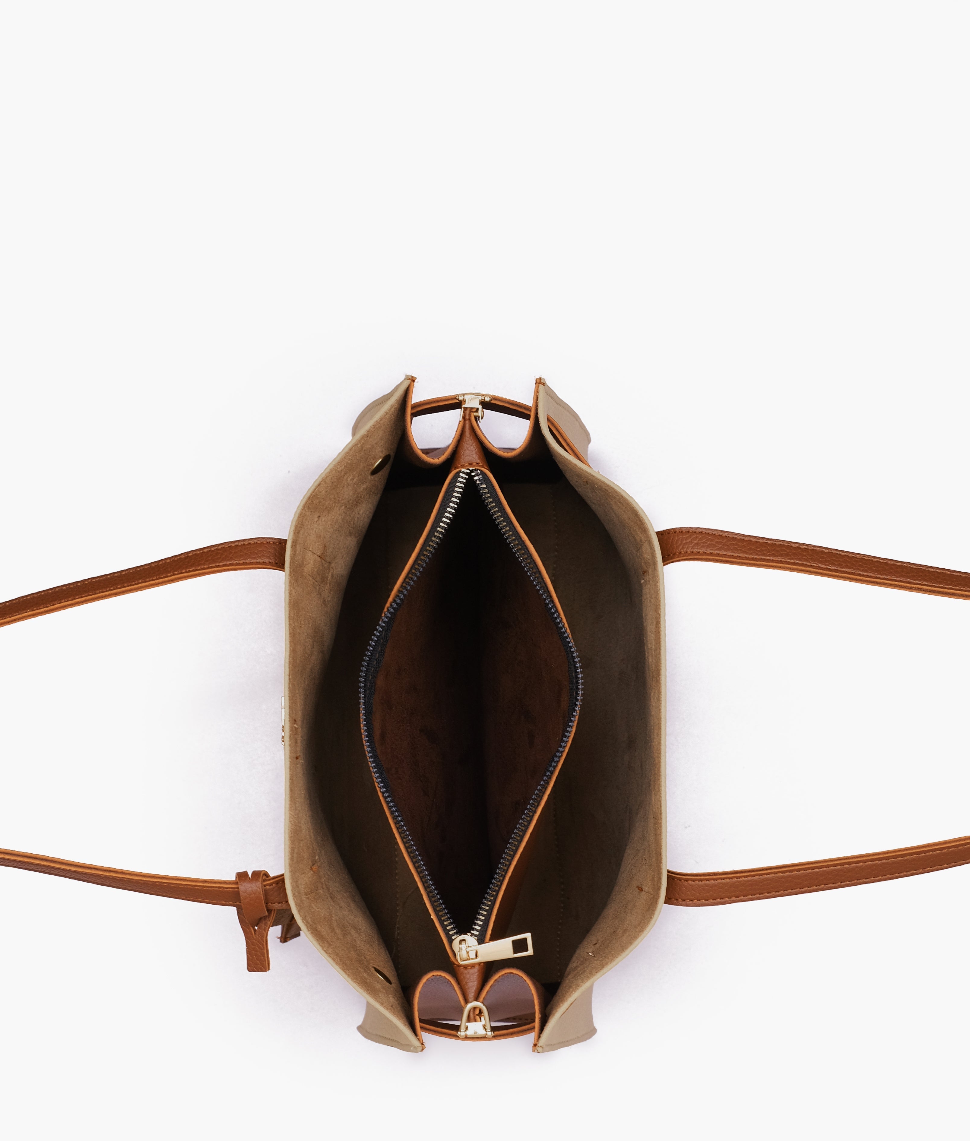RTW Creation - Off-white with brown robinson satchel bag