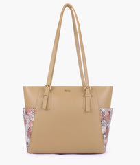 RTW Creation - Coffee double pocket tote