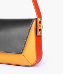 RTW Creation - Autumn color-blocking mini flap bag